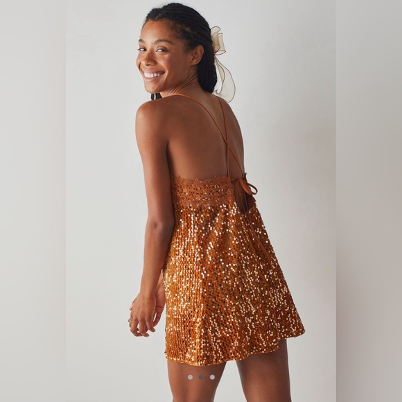 Free People Other - Free People That Girl Sequin Slip Size: XS Color: Pumpkin Pie